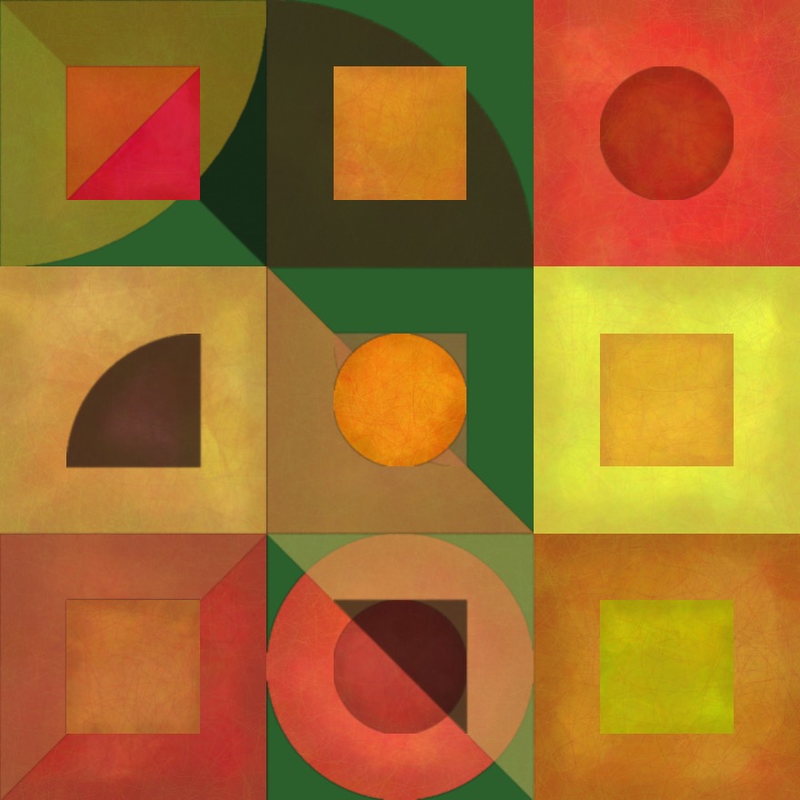 Art - Grid of colored shapes